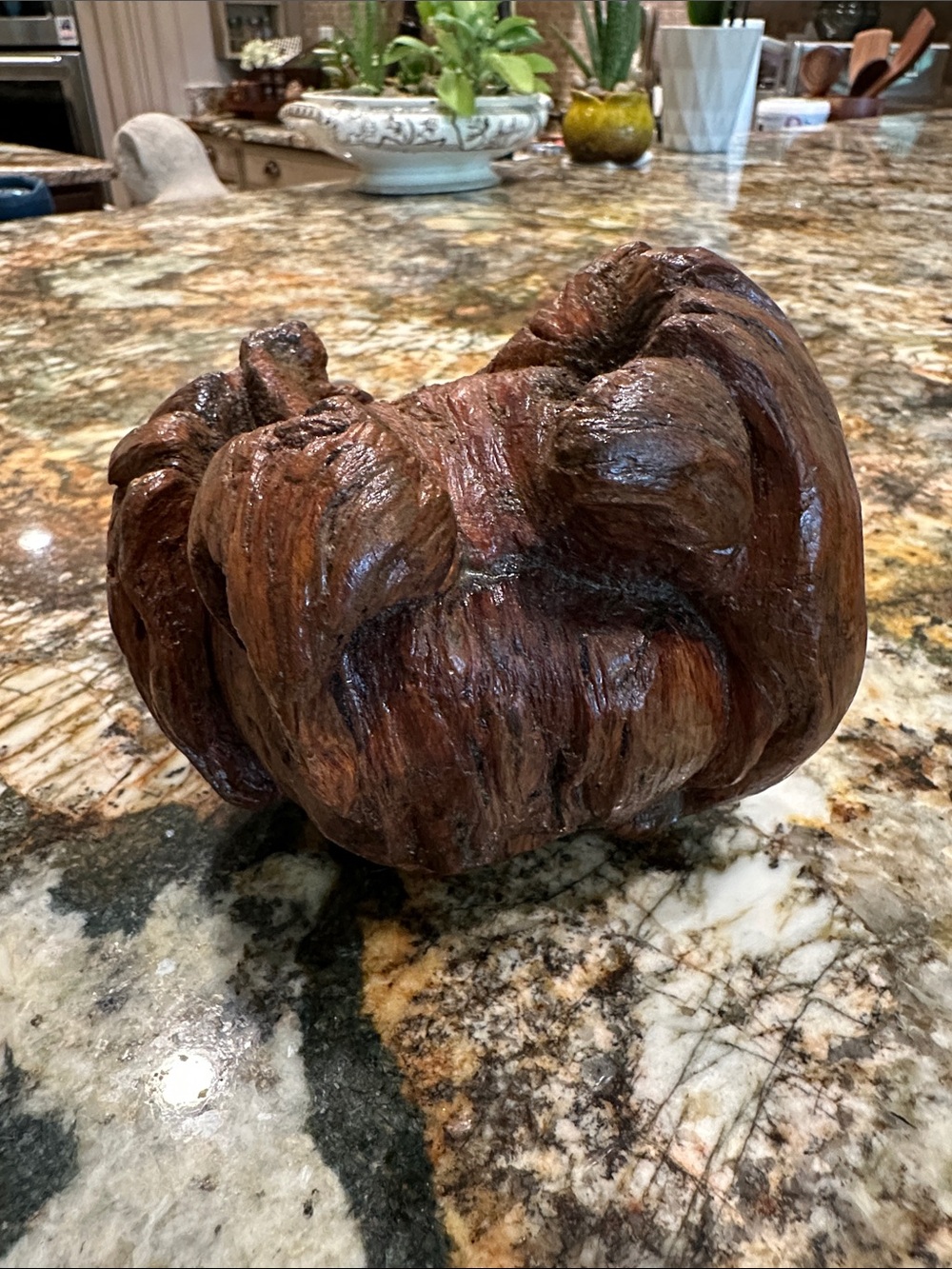 vintage burl wood natural sculpture